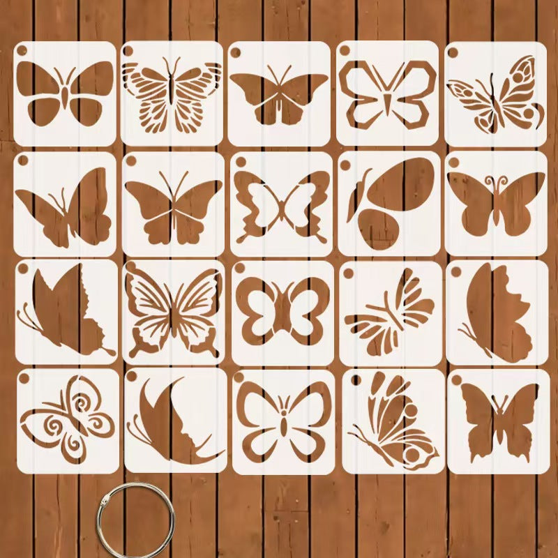 Juegos de plantillas de plástico para álbum de recortes (Animales y plantas)