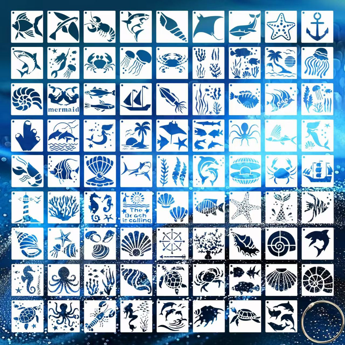 Juegos de plantillas de plástico para álbum de recortes (Animales y plantas)