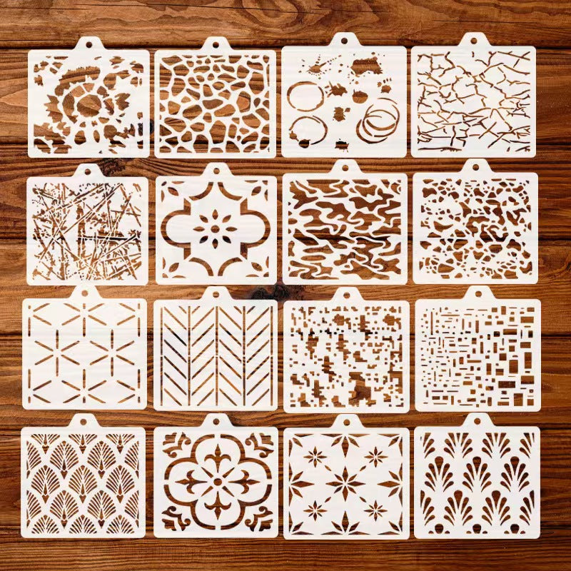 Juegos de plantillas de plástico para álbum de recortes (mandala)