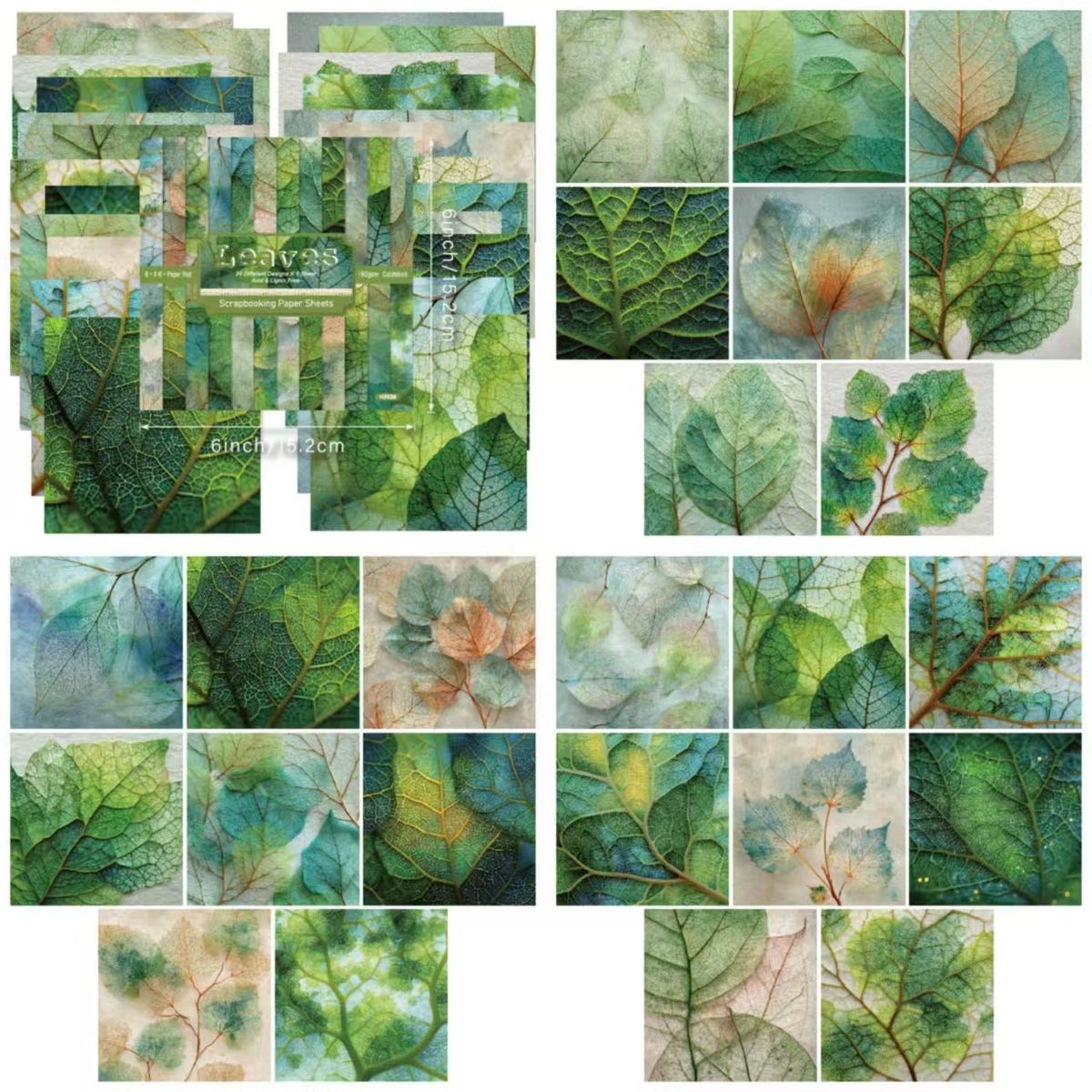 6 inch Journal paper packs (24 sheets/pack)