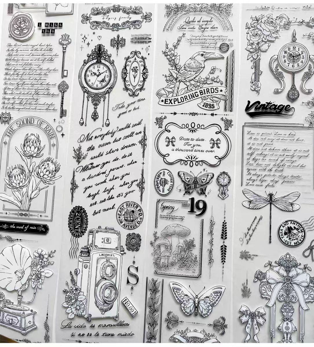 Cintas de texto para diario (5 m/rollo)
