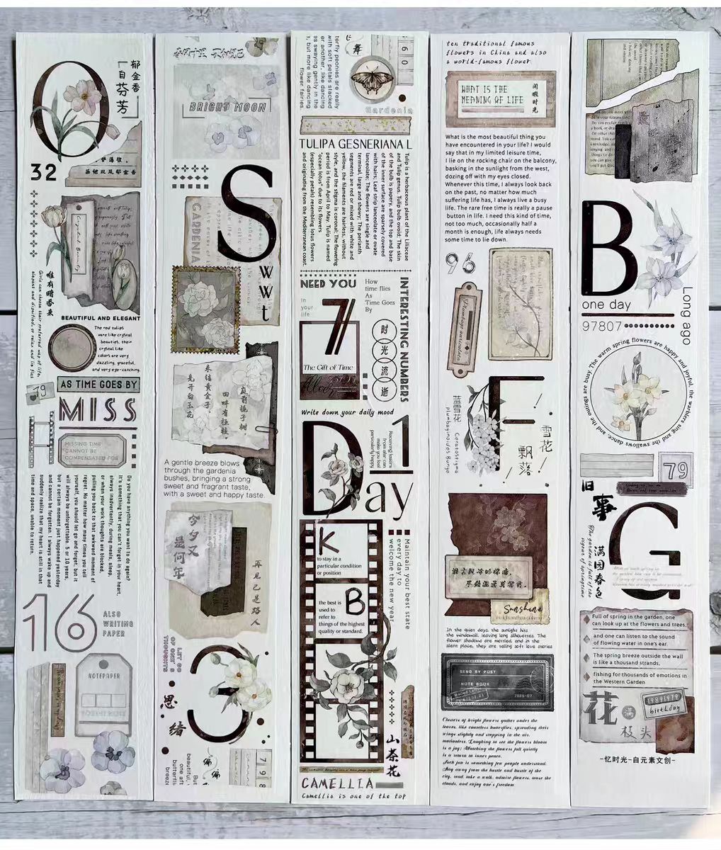 Cintas de texto para diario (5 m/rollo)