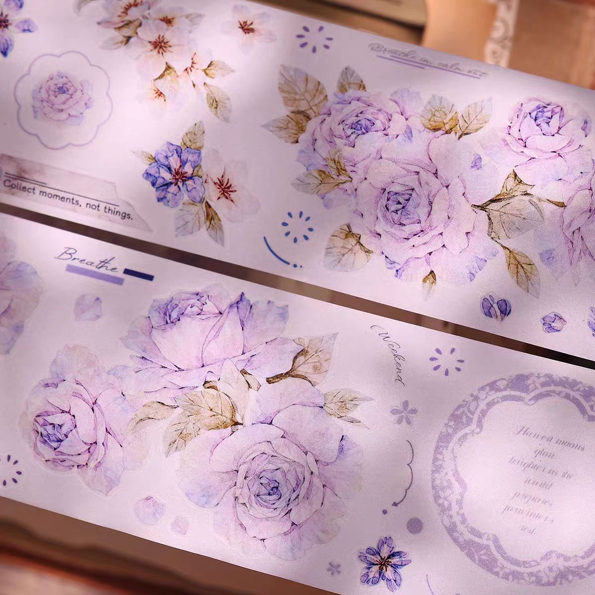 Førskåret washi-tape til journaling (5,5 cm * 6 m/rulle)