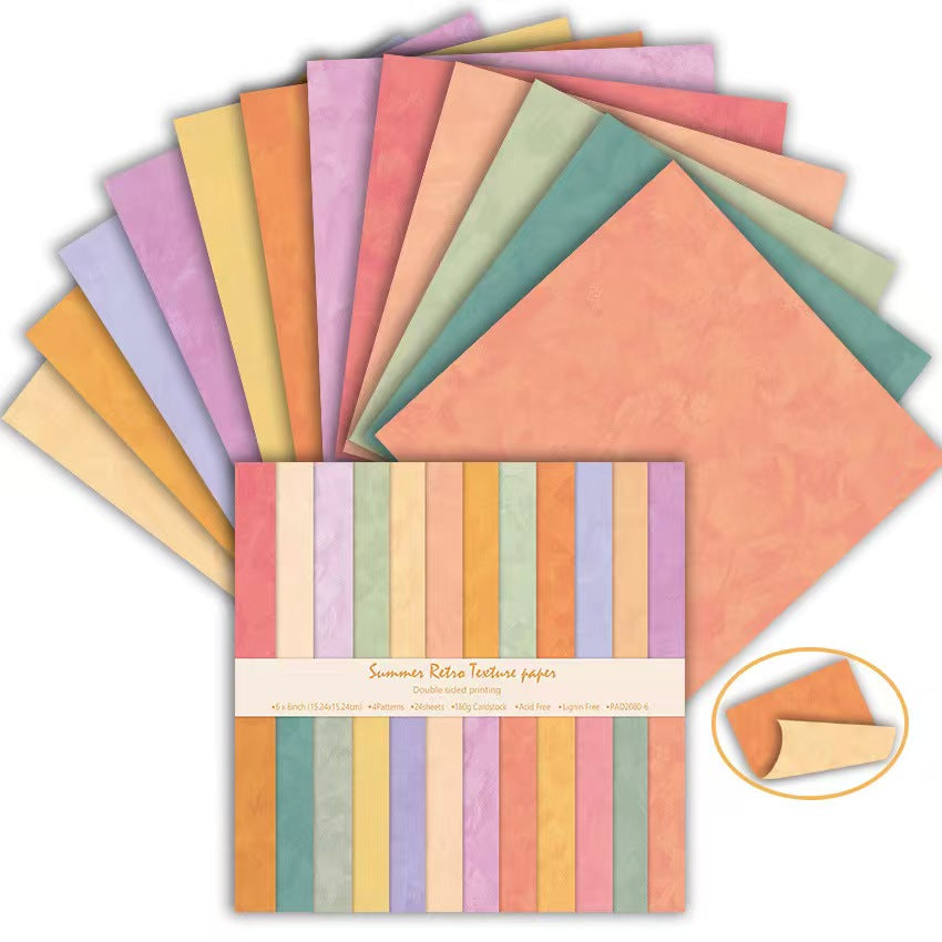 Paquetes de papel de doble cara para diario (6 pulgadas) 24 hojas/paquete