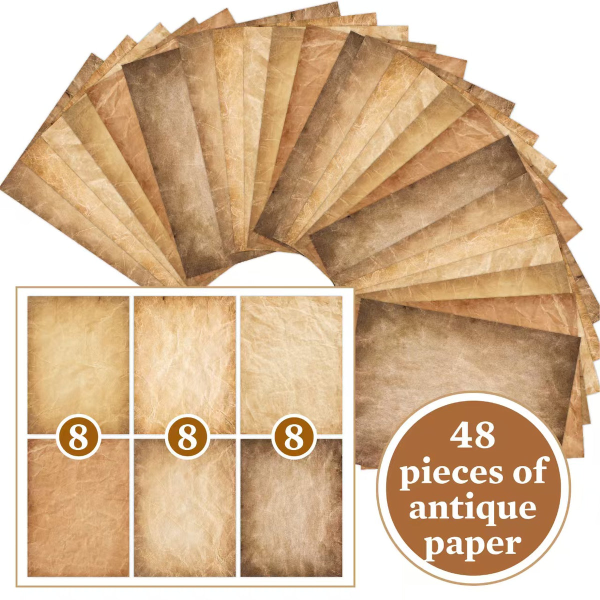 A4 Retro double-sided printing paper/writable letter paper (48 sheets/pack)