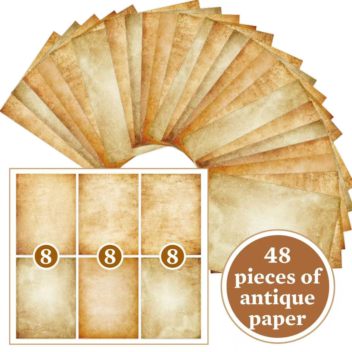 A4 Retro double-sided printing paper/writable letter paper (48 sheets/pack)