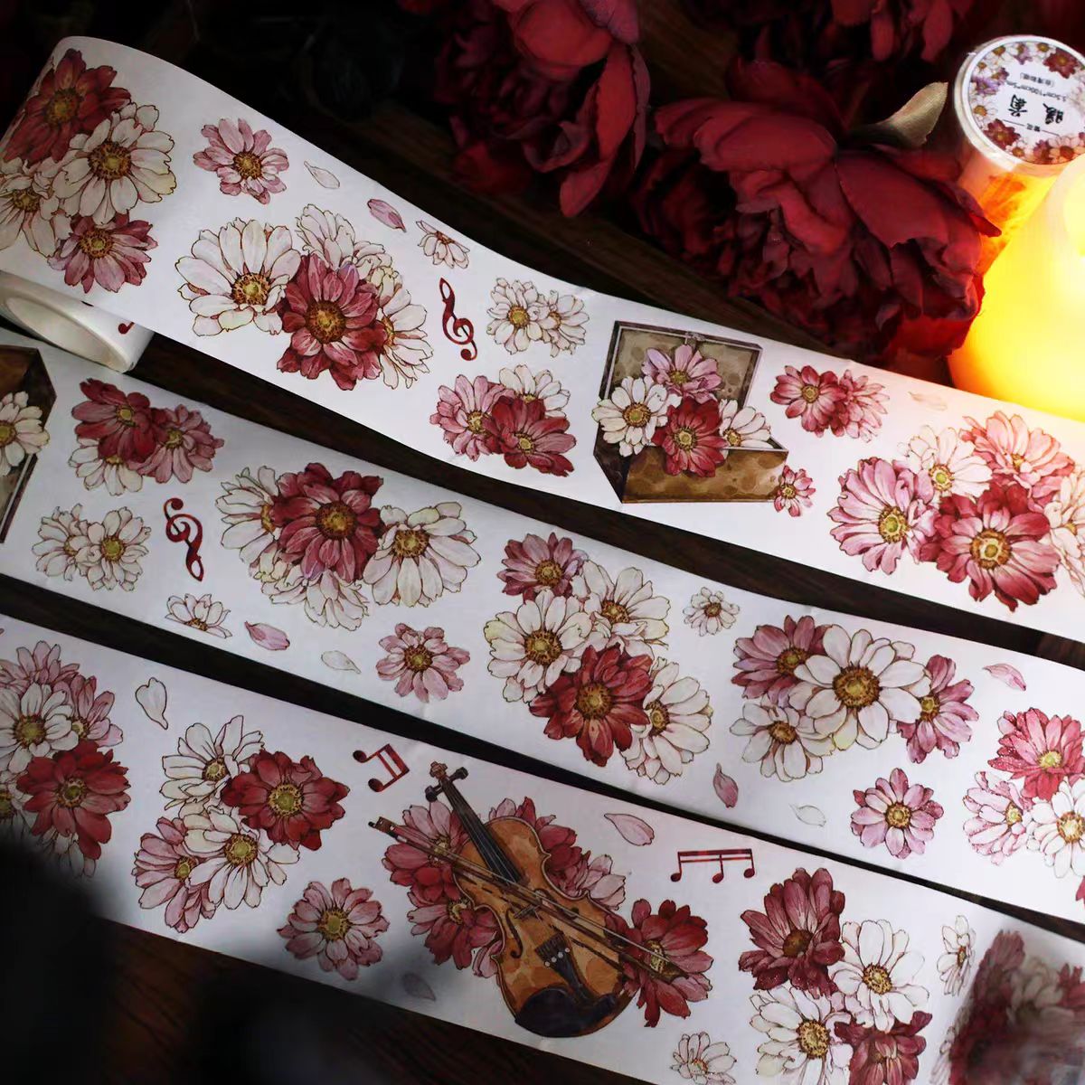 Journal flower PET tape (5m/roll)