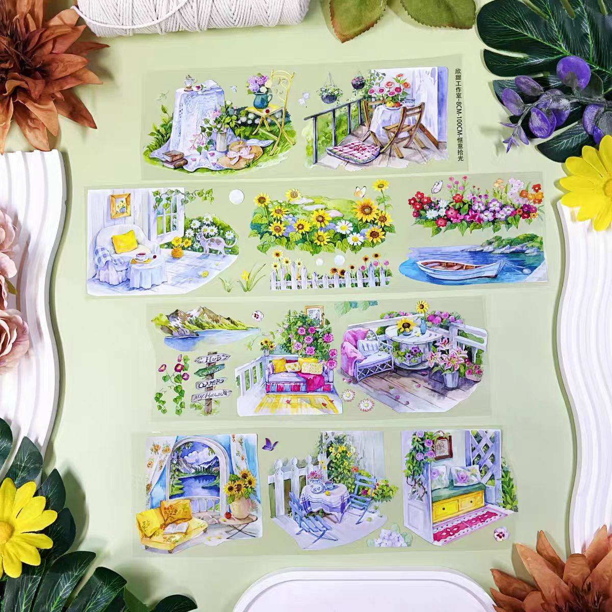Cinta de paisaje PET Journal (5m/rollo y 10m/rollo)