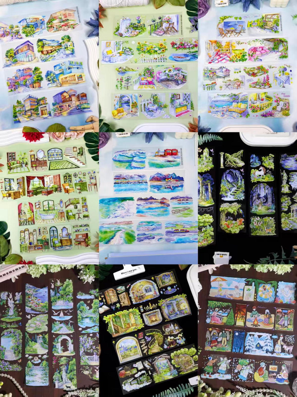 Cinta de paisaje PET Journal (5m/rollo y 10m/rollo)