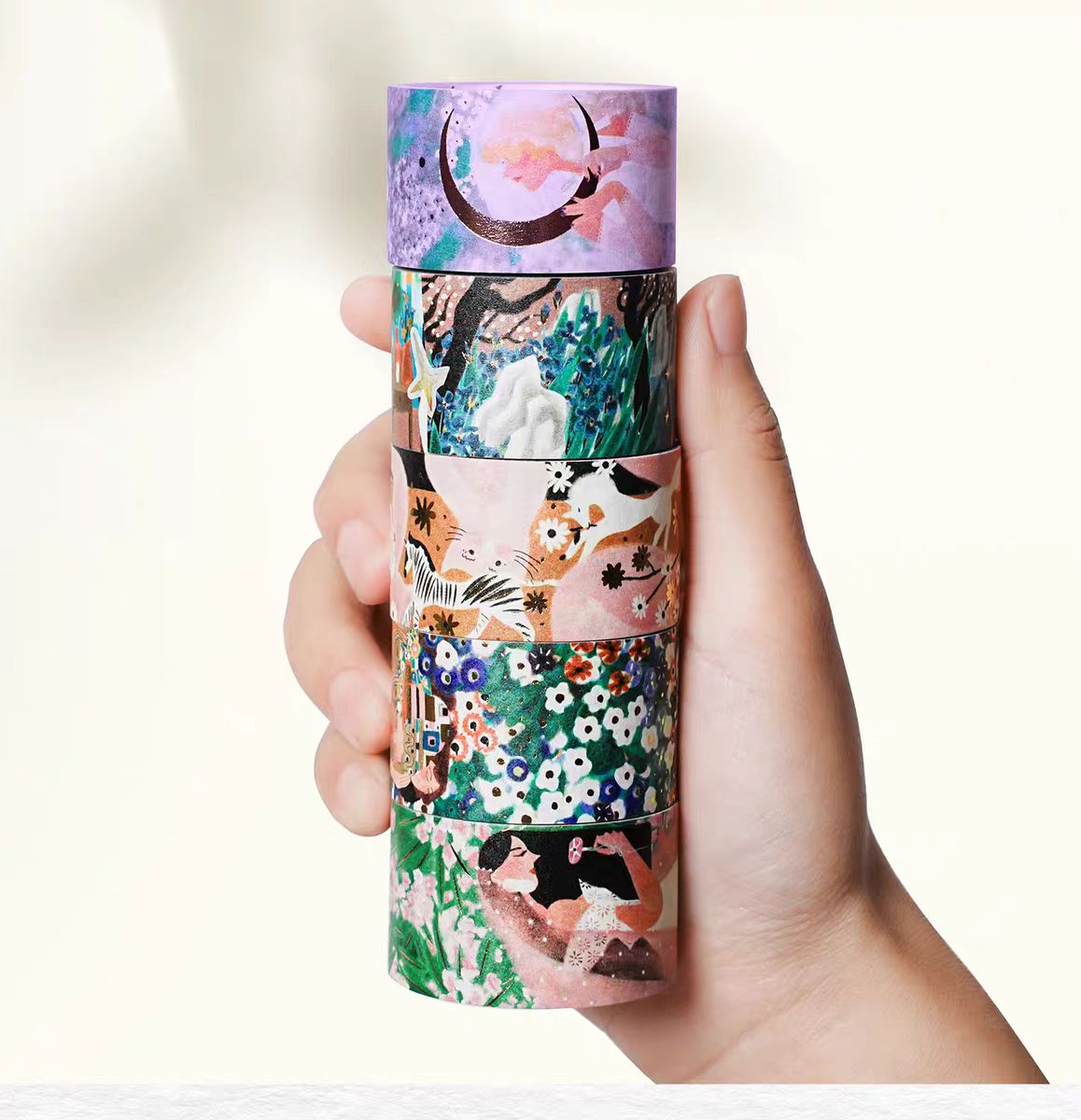 Journal washi tape (a set of 5 rolls) 2.7cm*5m/roll