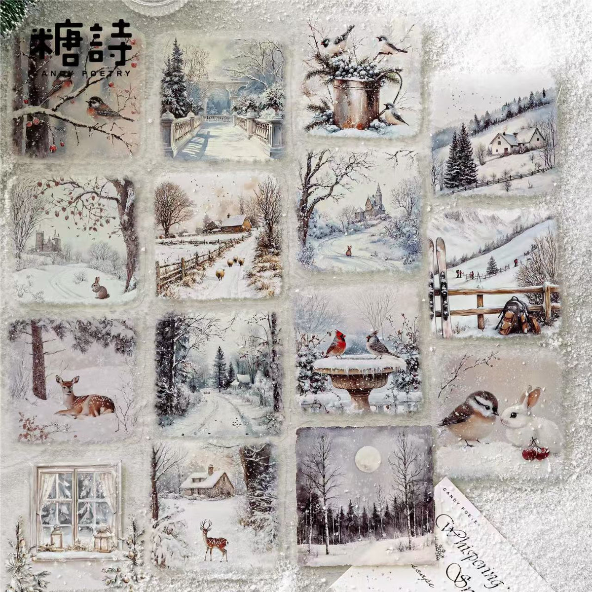 Journal sticker packs (Winter snow scene)