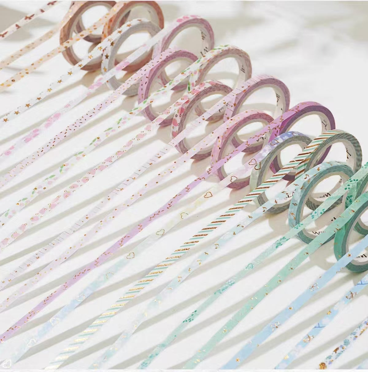 Journal washi tape set (20 rolls/set) 0.5cm*5m*20 rolls