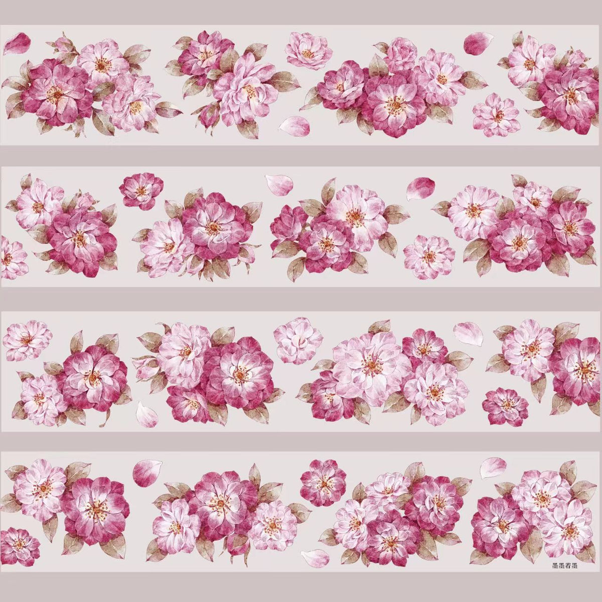 Cinta floral para journaling (5 m/rollo)