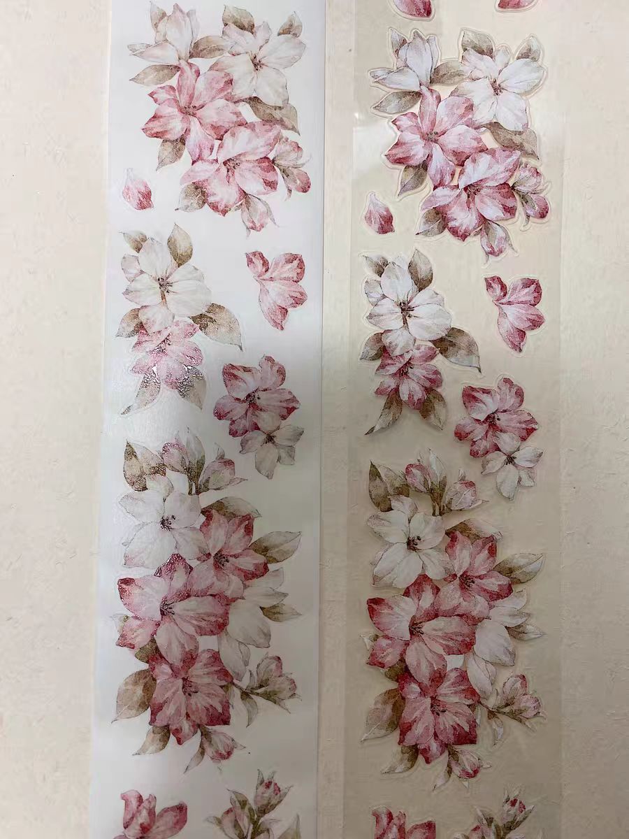 Cinta floral para journaling (5 m/rollo)