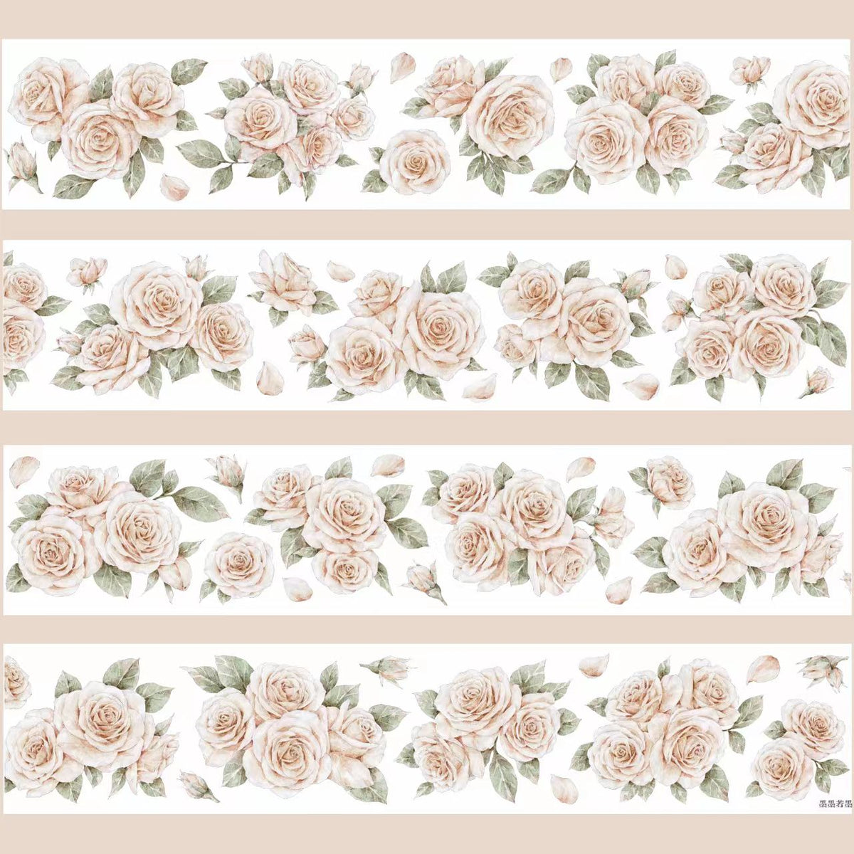 Cinta floral para journaling (5 m/rollo)