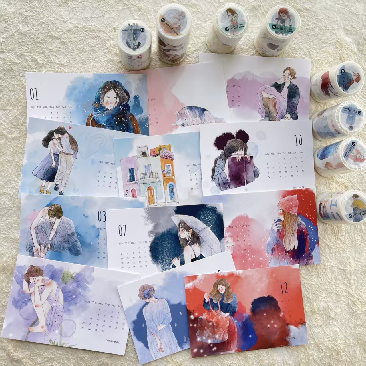 Journal tape (365-day calendar pre-cut tape set)8 rolls/set