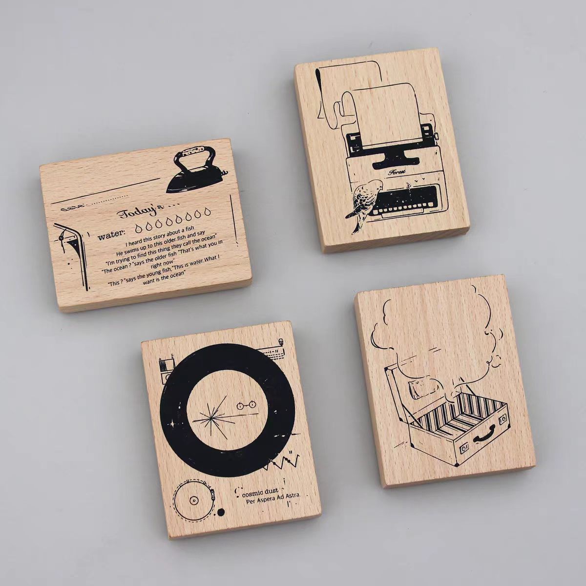 Wooden stamp (7*9cm)