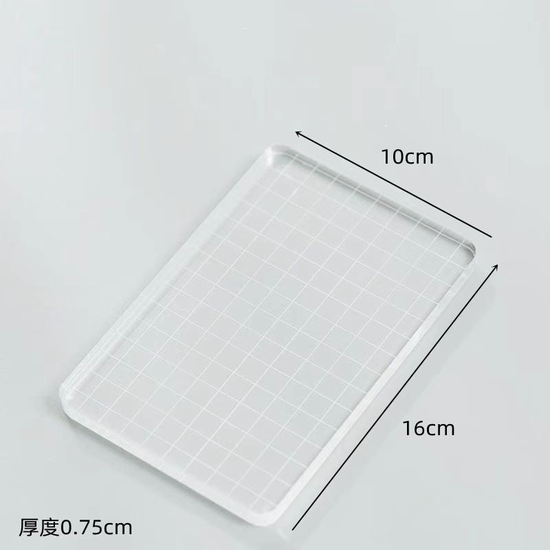 Acrylic silicone stamp handle backplate