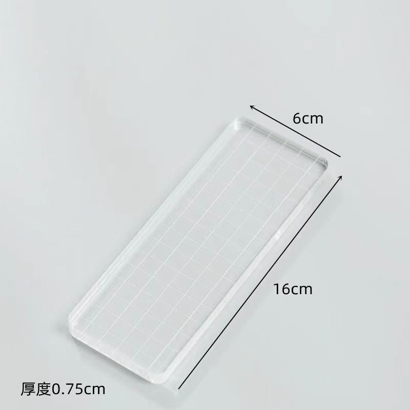 Acrylic silicone stamp handle backplate