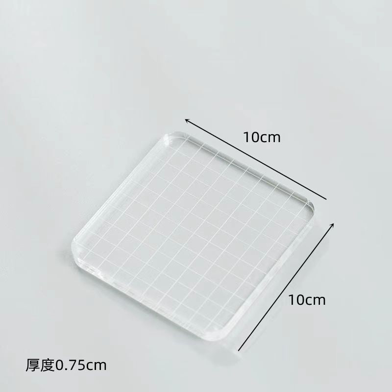 Acrylic silicone stamp handle backplate