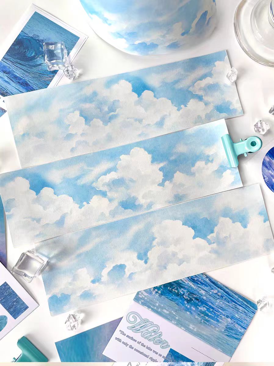 Journal washi tape (clouds) 6cm*5m/roll