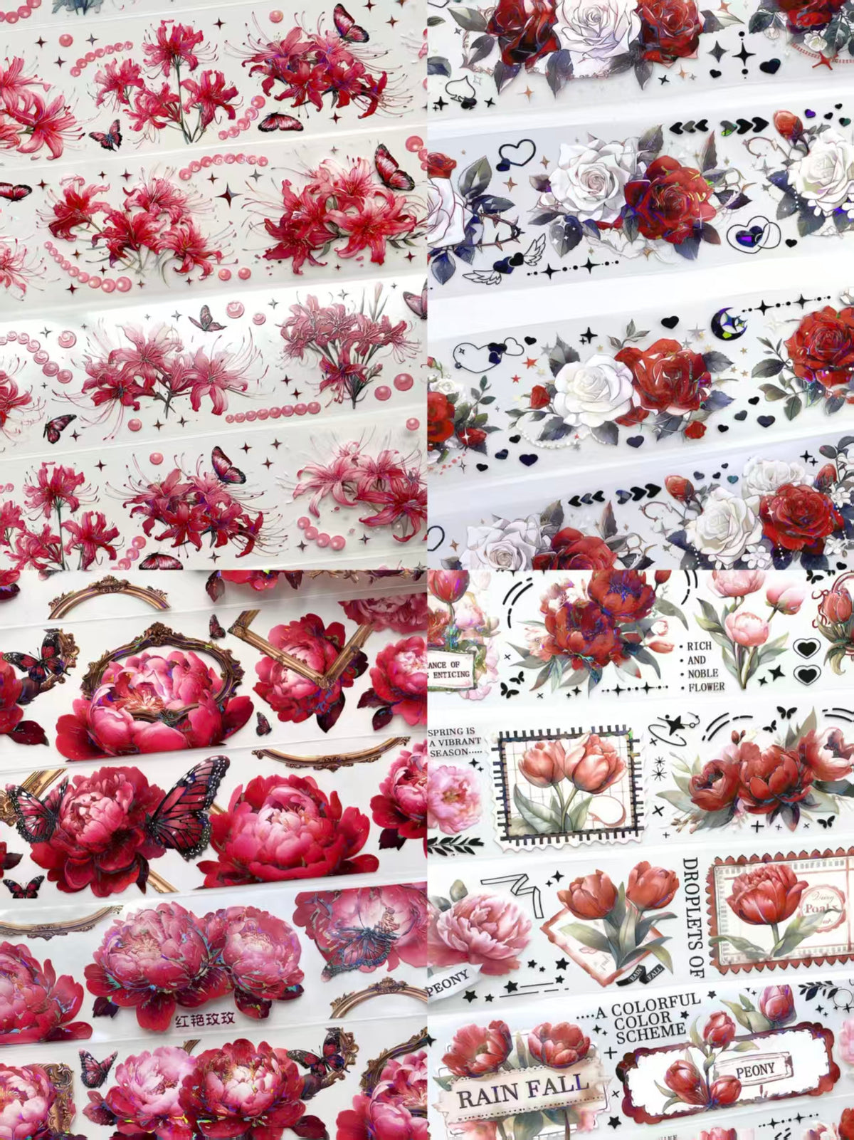 Journal flower PET tape (2m/roll)