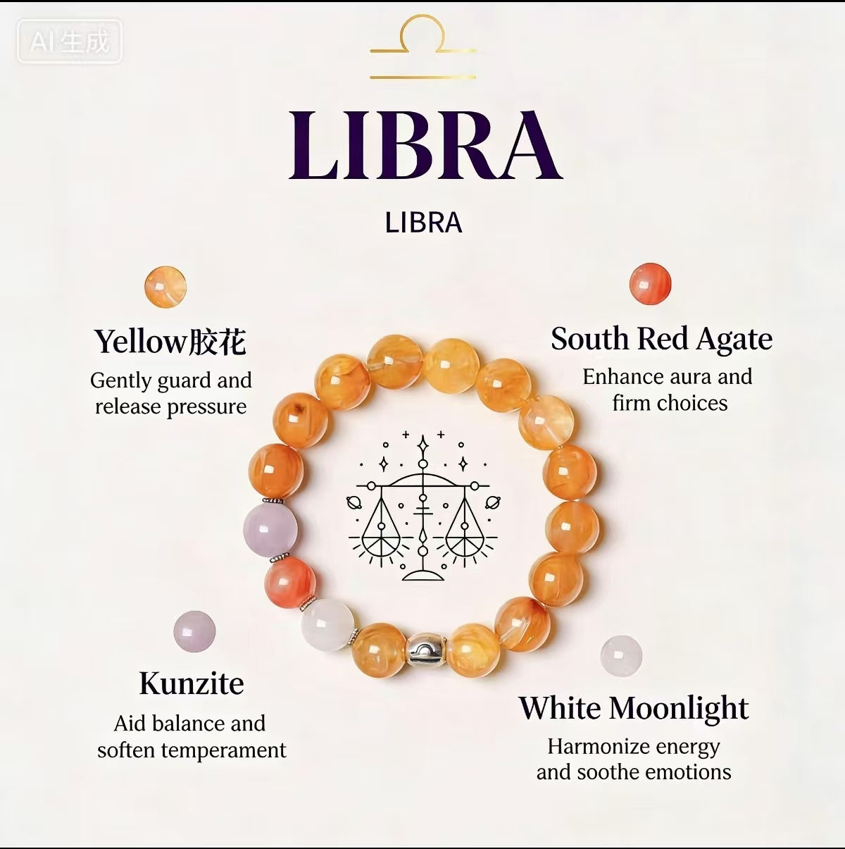 12 Constellation Crystal Bead Bracelet | Spiritual Energy Healing