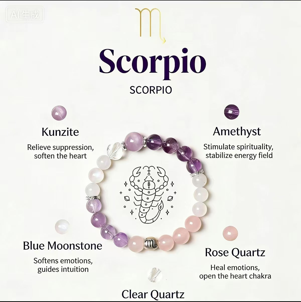 12 Constellation Crystal Bead Bracelet | Spiritual Energy Healing