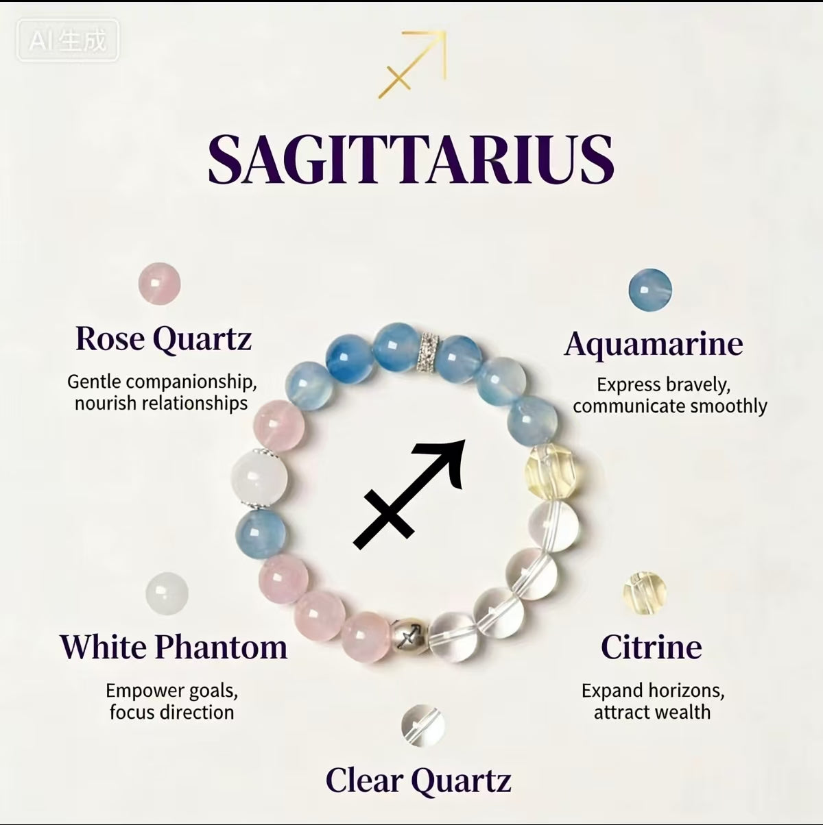 12 Constellation Crystal Bead Bracelet | Spiritual Energy Healing