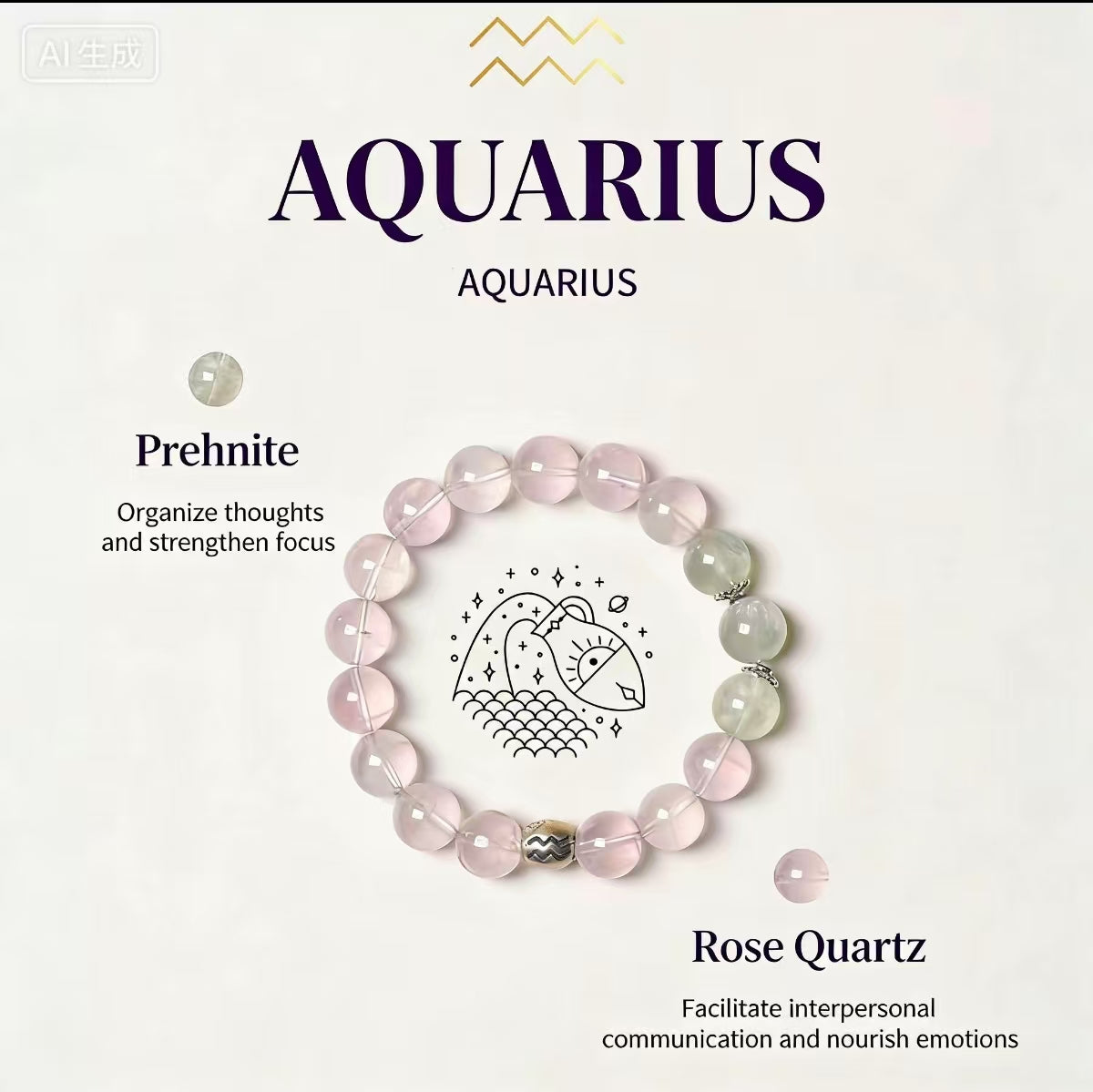 12 Constellation Crystal Bead Bracelet | Spiritual Energy Healing