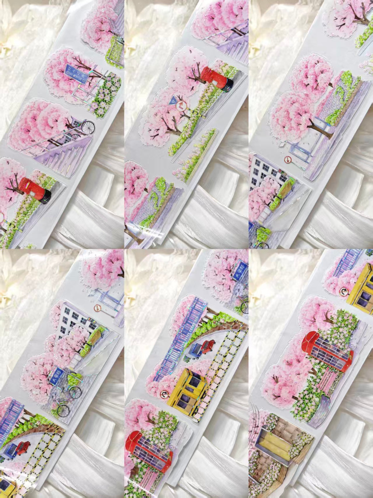 Aesthetic PET Landscape Tape for Bullet Journal DIY Crafts (5m/roll)