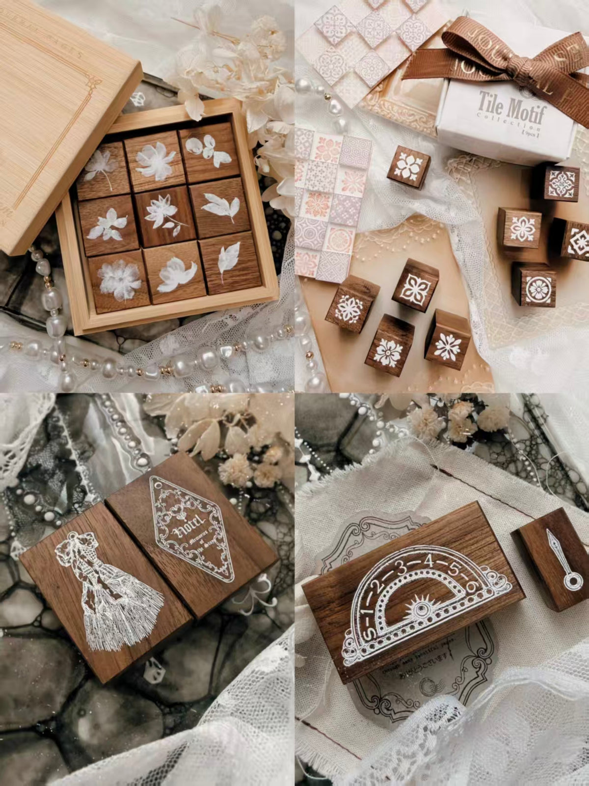 Set de sellos de madera