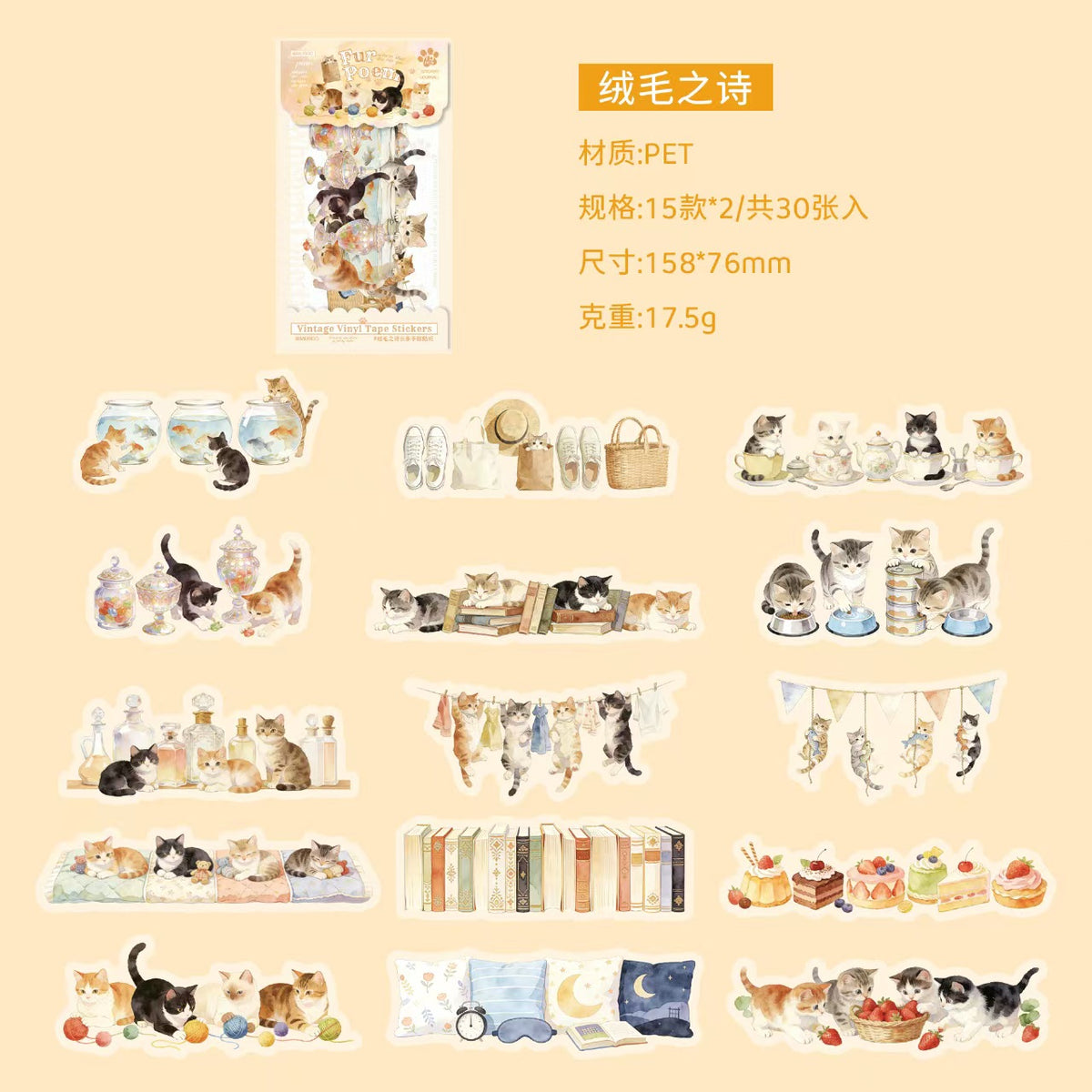 Journal PET sticker packs