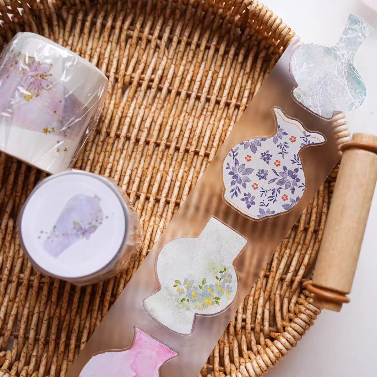 Journal flower pre-cut tape (5cm*5m/roll)