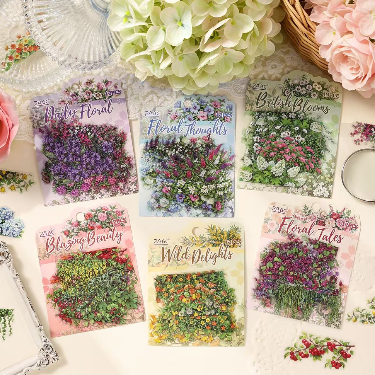 Journal PET sticker packs (flower)