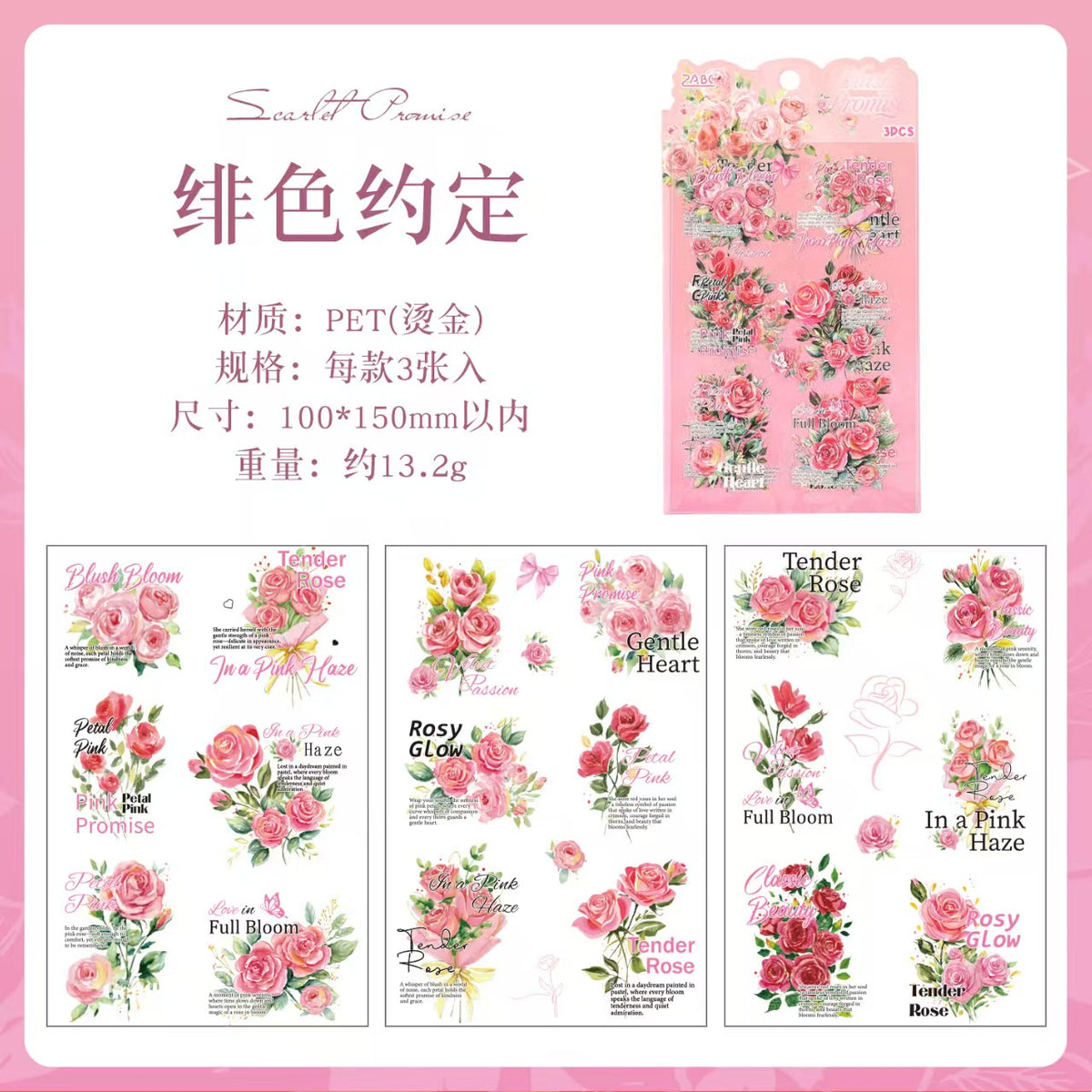 Journal PET sticker packs