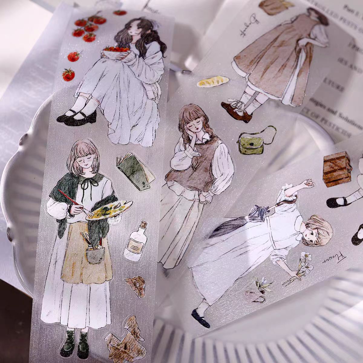 Journal pre-cut PET tape (Character) 5cm*5m/roll