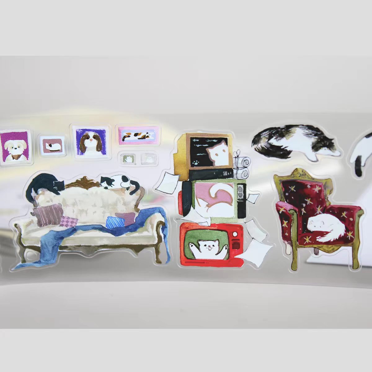 Journal tape (Cat and the Living Room)5.5cm*5m/roll