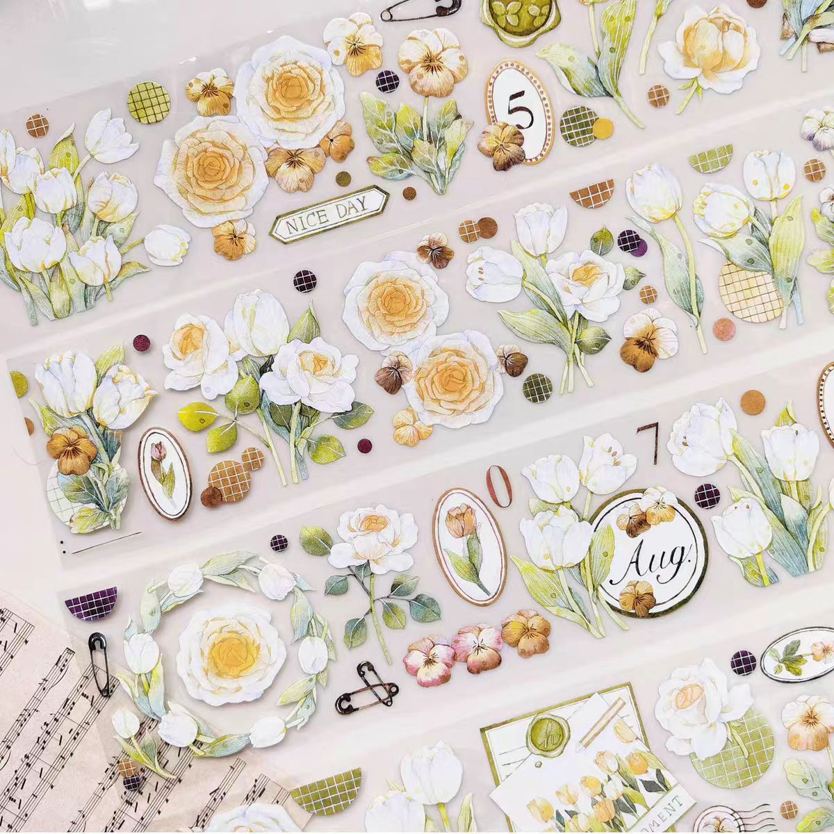 Journal flower PET tape (5m/roll)