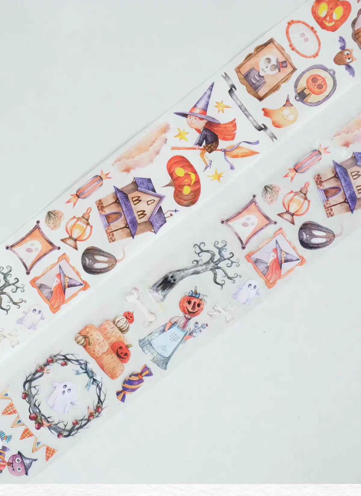 Pre-cut maskeringstape til journaling (5 m/rulle) Halloween