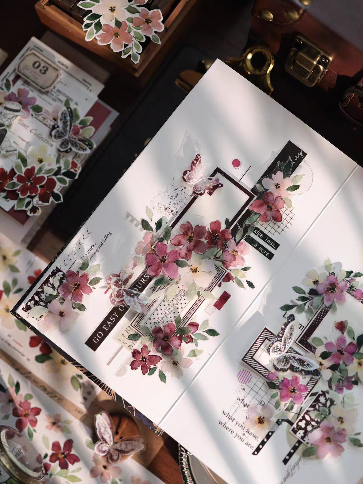 Journal flower pre-cut tape (3m/roll)