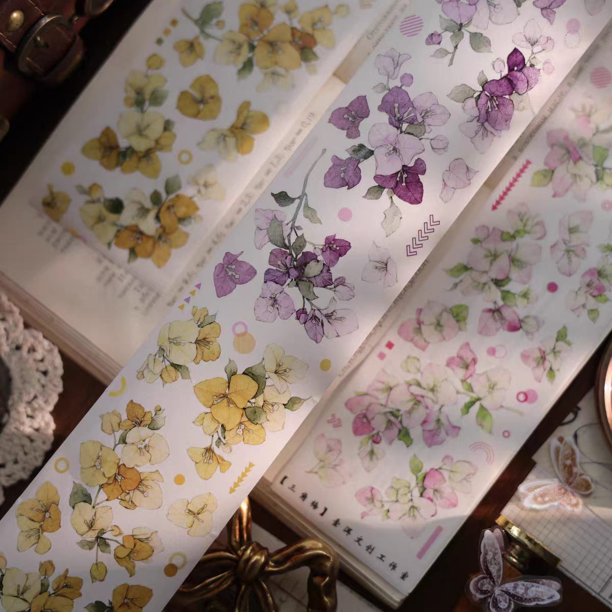 Journal flower pre-cut tape (6m/roll)