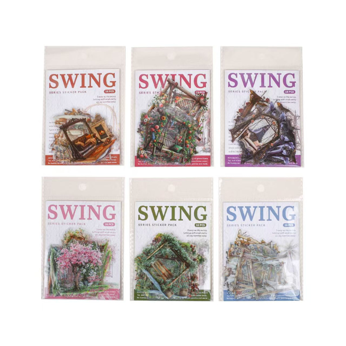 Journal PET sticker pack (Swing) 16pcs/pack