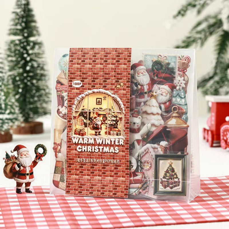 Journal PET sticker packs (Christmas) 100pcs