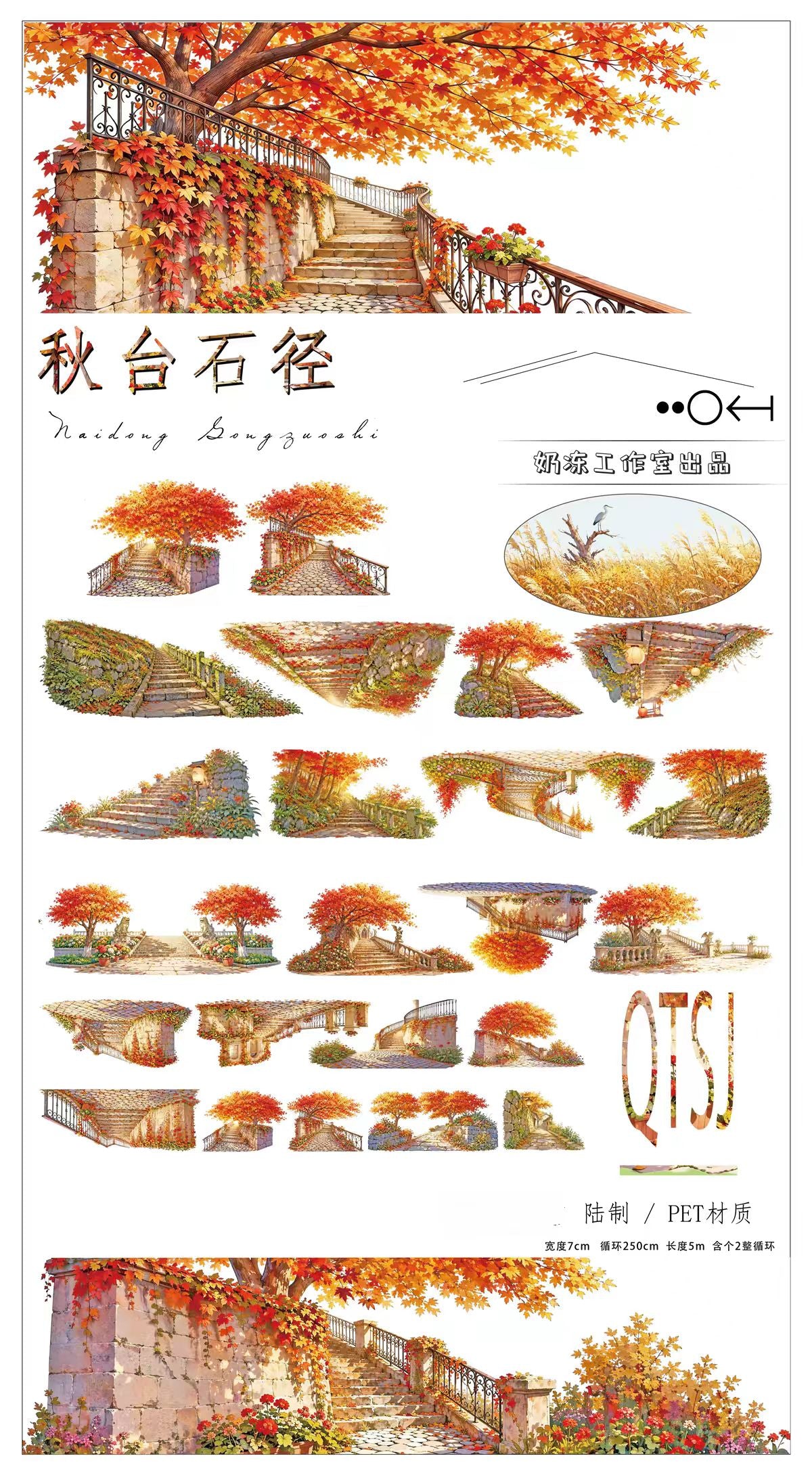Journal landscape PET tape (5/6m/roll)