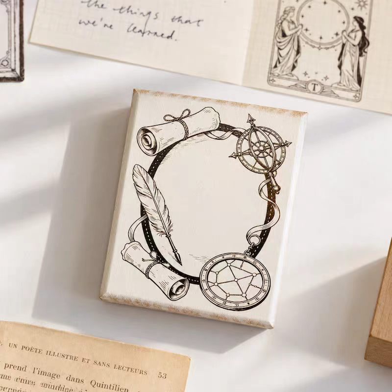Wooden stamp (Vintage-style constellations)