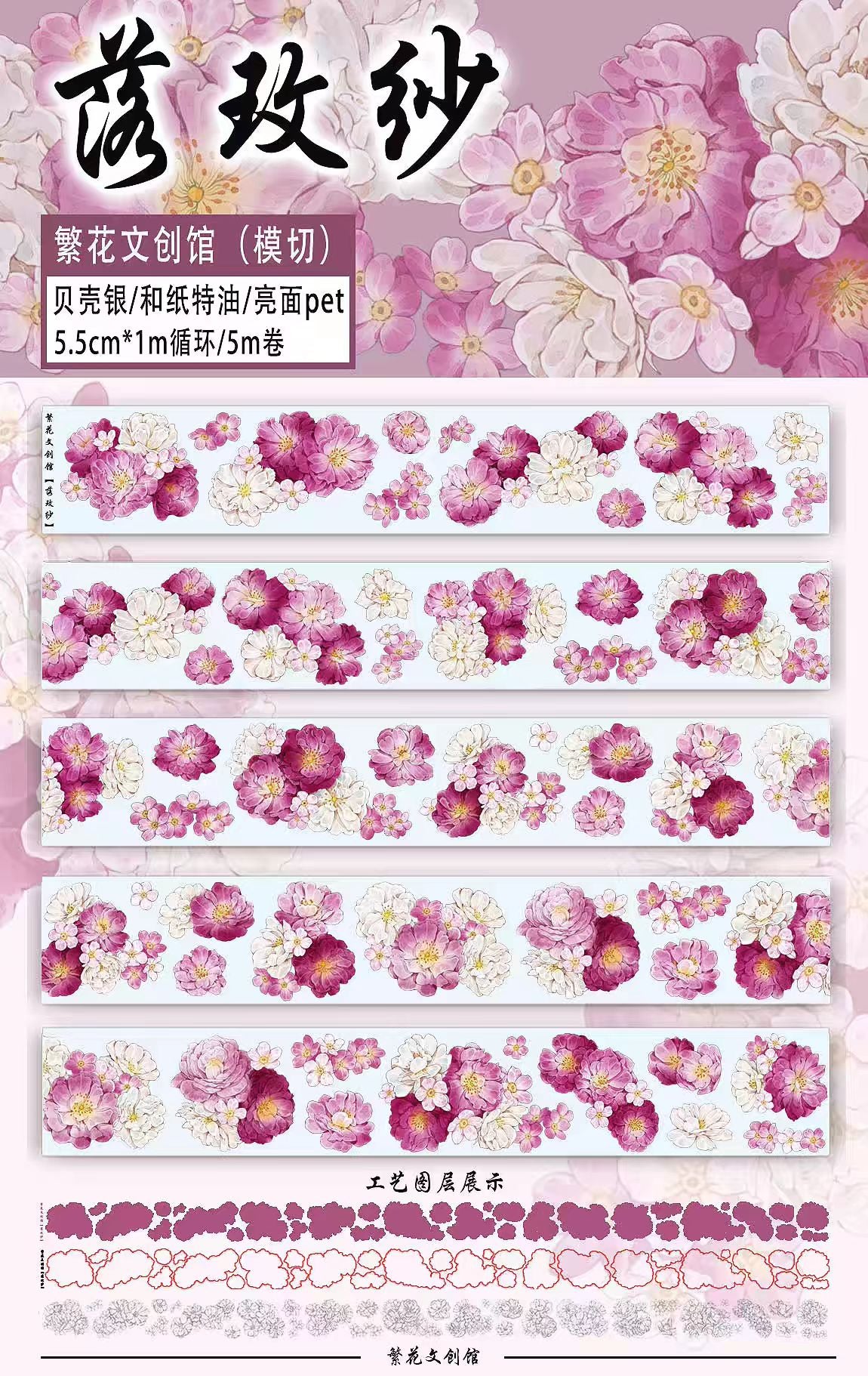 Limited-Time Promotion--Journal PET tape (5m/roll) Fanhua