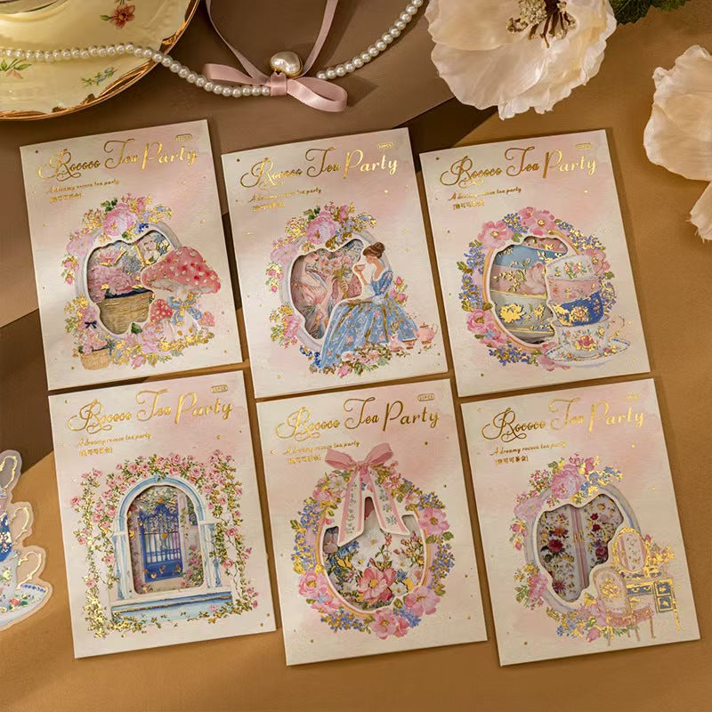 Journal PET sticker pack (Rococo Tea Party) 10pcs/pack