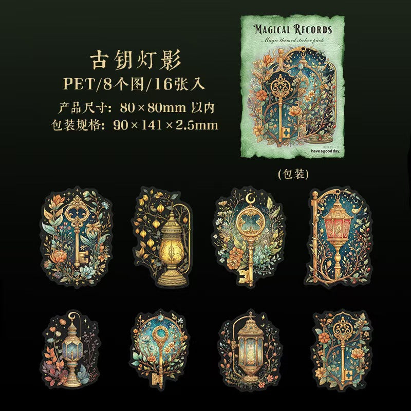 Journal PET sticker packs (Magic Theme) 16pcs/pack