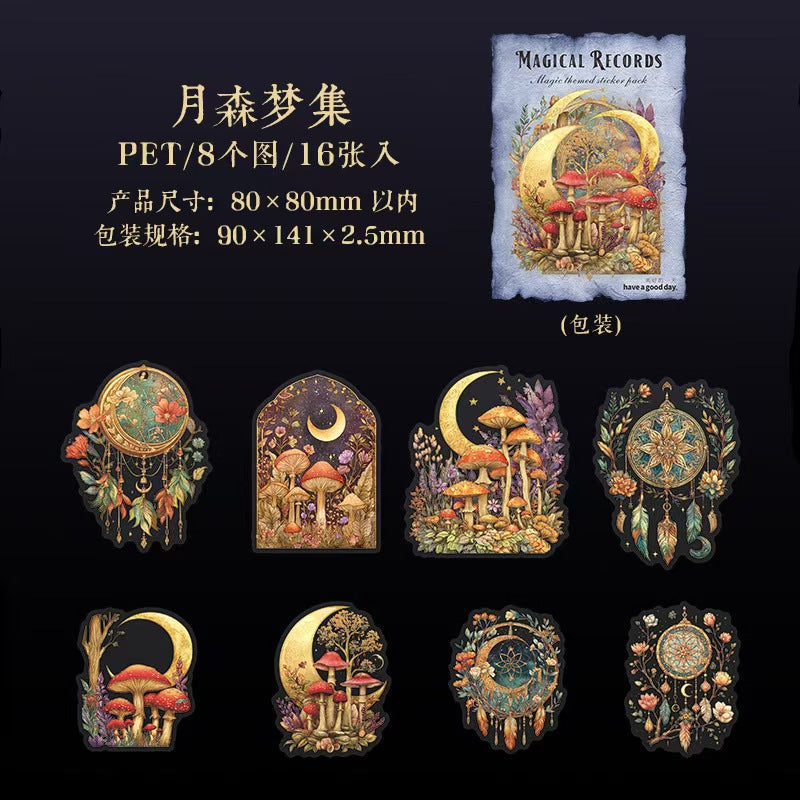 Journal PET sticker packs (Magic Theme) 16pcs/pack